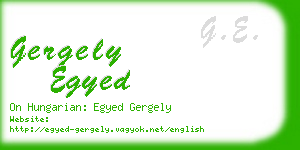 gergely egyed business card